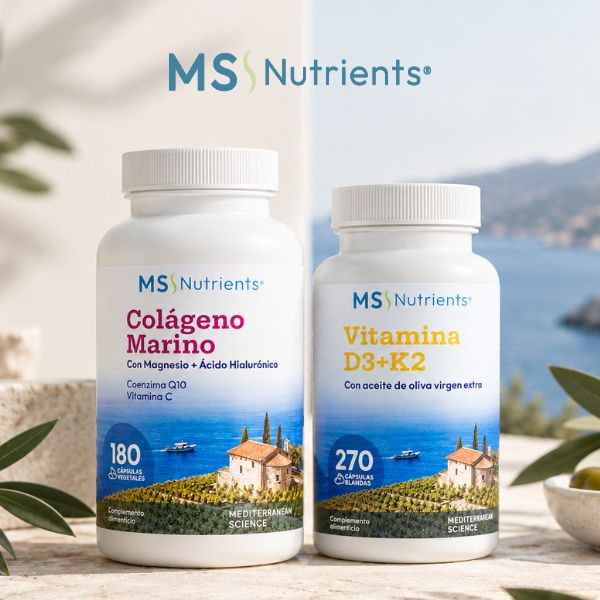 MS Nutrients Vitaminas D3+K2 y Colágeno marino